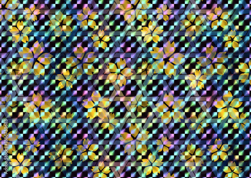 桜模様　ホログラム仕様