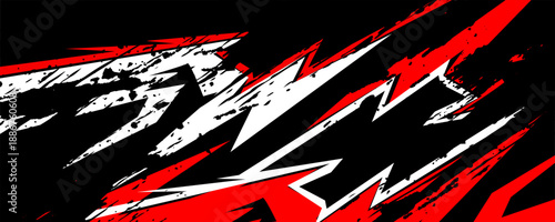 Car decal design vector. Graphic abstract stripe racing background kit designs for wrap vehicle, race car, rally, adventure and livery