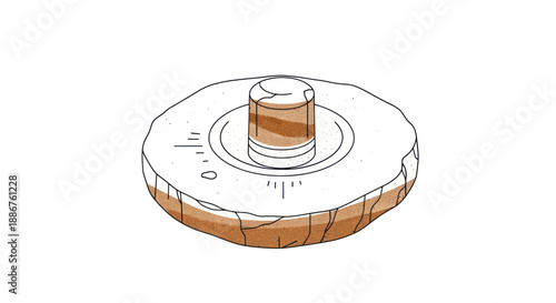 Cross-section illustration of layered soil and erosion