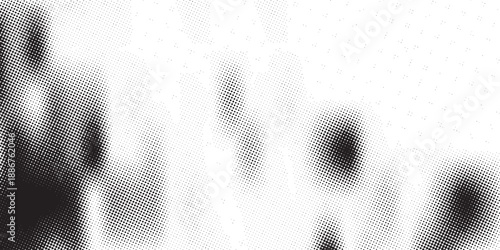 Black-white gradient halftone dots background. Pop art in vector illustration for your creative design .vector,eps10