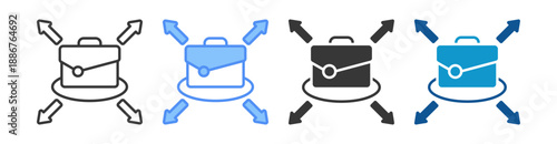 Career Option Icon Set Multiple Style Collection