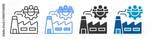 Industry Icon Set Multiple Style Collection