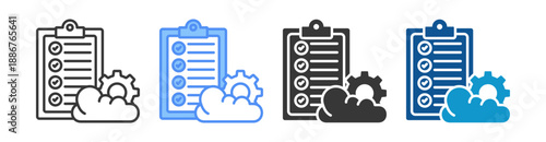 Preparation Icon Set Multiple Style Collection