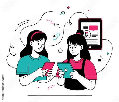 NFT Marketplace Tablet - Digital Art Auction Vector