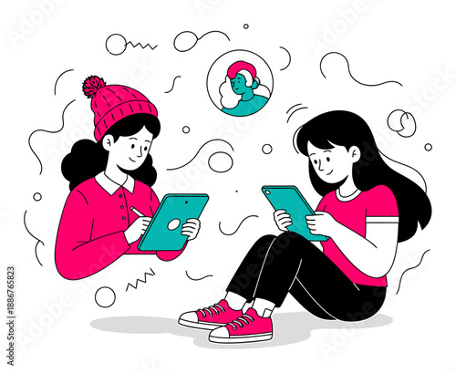 NFT Marketplace Tablet - Digital Art Auction Vector