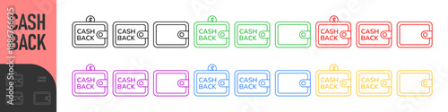 Cash back service. Saving money concept. Cashback icon with wallet and coins. Money refund label. Online cash back. Money economy service, shopping partner program. Save savings. Vector illustration