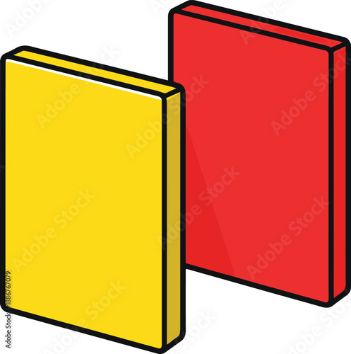 3D Referee Cards Icon graphic illustration
