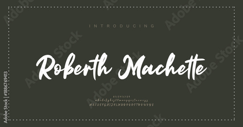 Roberth Machette, Classy elegant font, vintage type or luxury premium typeface, vector English royal alphabet. Classic typography in modern or old art deco style, serif letters for modern.