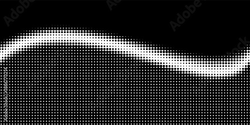 Grunge halftone gradient background. Faded grit noise texture. White and black sand wallpaper. Retro pixelated backdrop. Anime or manga style comic overlay. Vector graphic design textured template