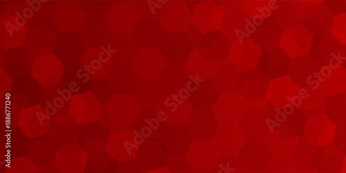 hexagons red and black color background abstract art vector