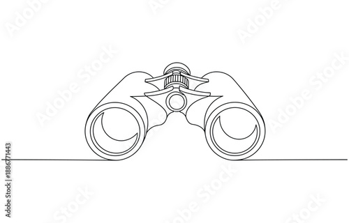 Continuous one line drawing of Binocular.