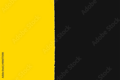 Abstract yellow and black split background with a rough textured vertical division perfect for modern graphic design web banners and creative marketing