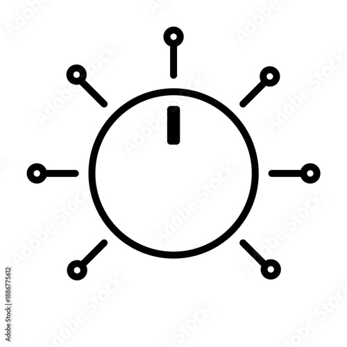 Audiophile Volume Button Music Icon Silhouette Vector Simple Stock Line Art