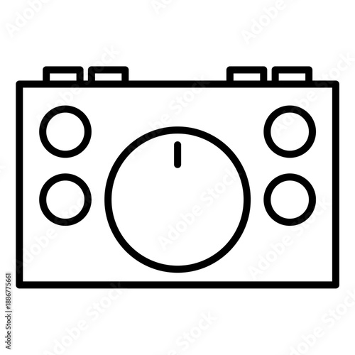 Audiophile Sound Card Music Icon Silhouette Vector Simple Stock Line Art