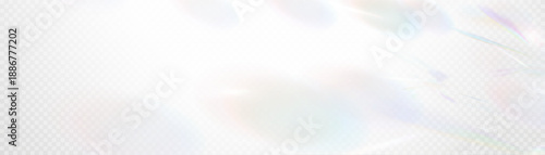 Set of rainbow light flares, reflection effect, falling confetti. Light rainbow lights with transparent effect, sparkling prism, stripe overlay, rainbow crystal, vector, png.