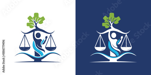  justice theme logo vector design with related to the attorney of law