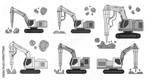 Industrial Hydraulic Breakers And Excavators Essential For Demolition Work