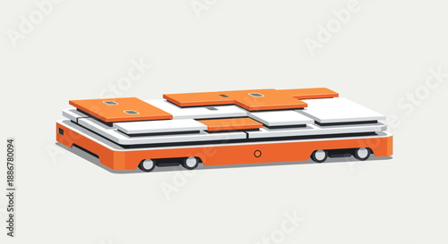 Innovative Autonomous Logistic Carrier Robot Moving Items Efficiently Modern Industrial Automation