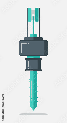 Innovative Medical Implant Technology Flat Design Vector Illustration For Healthcare