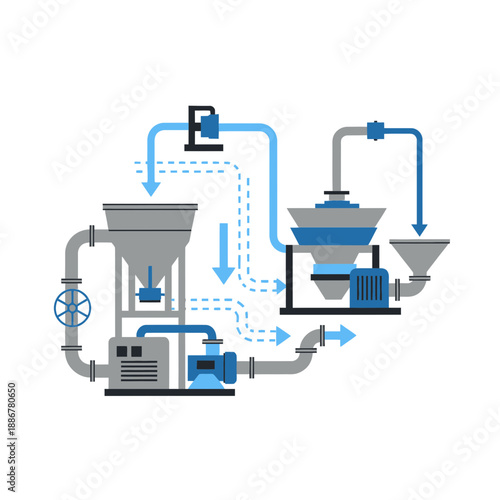 Industrial Process Automation System Diagram For Modern Manufacturing Plants Layout