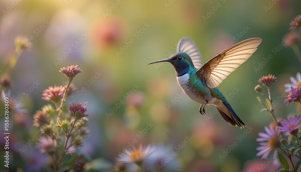 Fototapeta premium hummingbird on flower