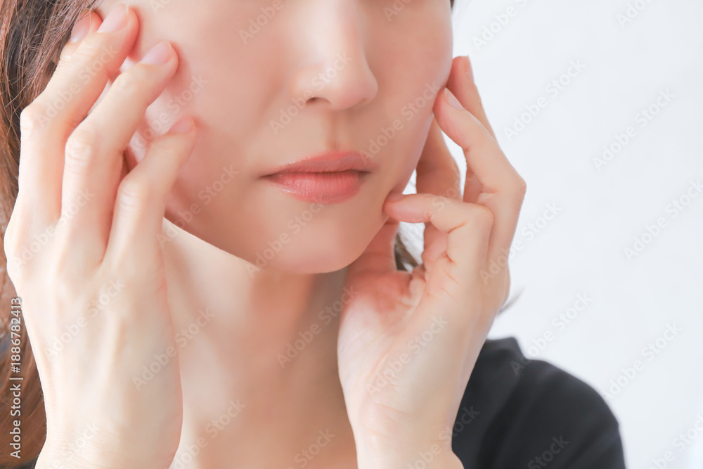 Fototapeta premium 女性の肌 スキンケア