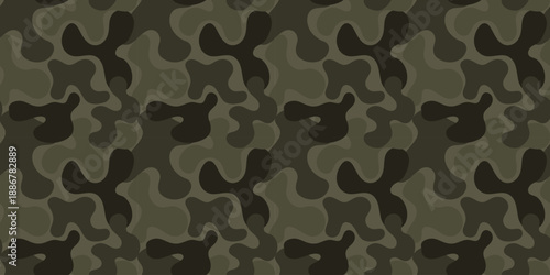 Olive green and dark gray camouflage pattern