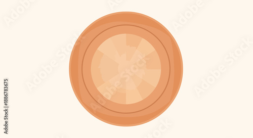Minimalist Orange Disk With Subtle Radial Texture On A Plain Background