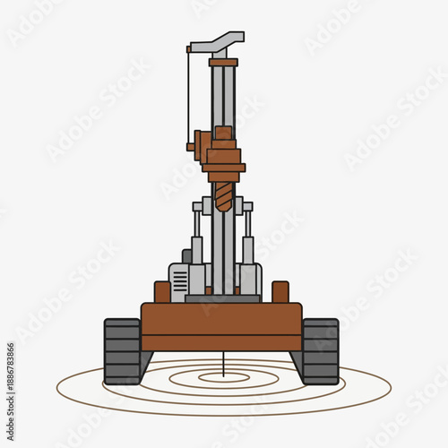 Mobile Drilling Rig Exploring Earth Depths For Resources And Infrastructure Projects