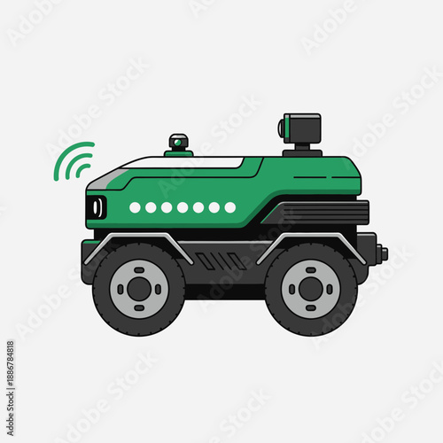 Modern Autonomous Delivery Robot Innovating Urban Logistics And Smart Technology Solutions