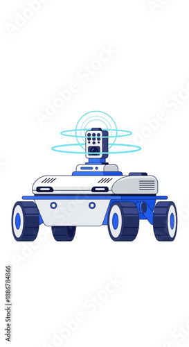 Modern Autonomous Robot Vehicle With Advanced AI Delivering Smart Technology Solutions