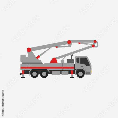 Modern Concrete Pump Truck With Extended Boom Arm For Efficient Construction And Industrial Use