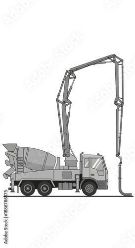 Modern Concrete Pumping Truck Equipment For Building Construction Work