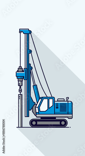 Modern Crawler Pile Driver Illustrates Deep Foundation Construction Equipment Design
