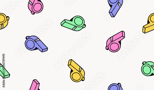 Whistle pattern background vector design