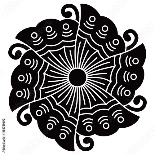 家紋です。蝶車といいます。