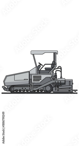 Modern Heavy Duty Asphalt Paver For Road Construction And Infrastructure Development Projects