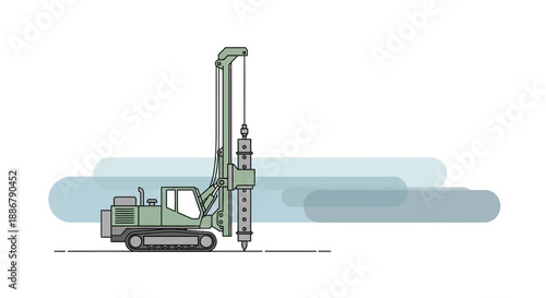 Modern Heavy Duty Drilling Rig For Groundwork And Infrastructure Construction Projects