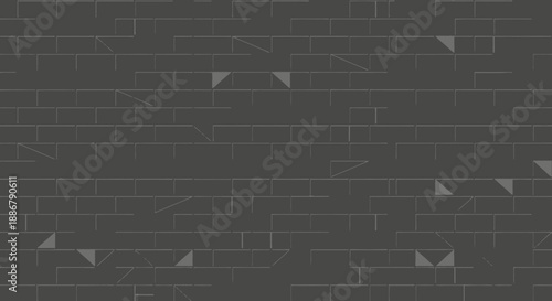 Modern Geometric Dark Wall Pattern Background with Abstract Tile Shapes and Intersecting Lines