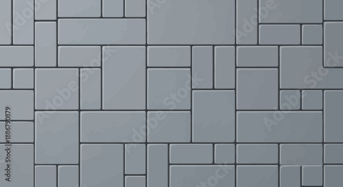 Modern Geometric Tile Wall Pattern In Subtle Grey Tones With Clean Lines For Background Use