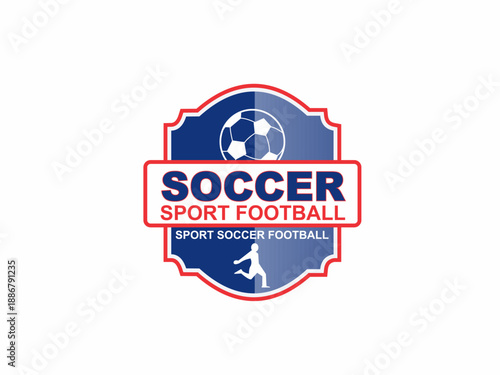 Football soccer championship badge logo isolated on white background.