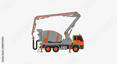 Modern Industrial Concrete Mixer Pump Vehicle Essential For Building Project Development