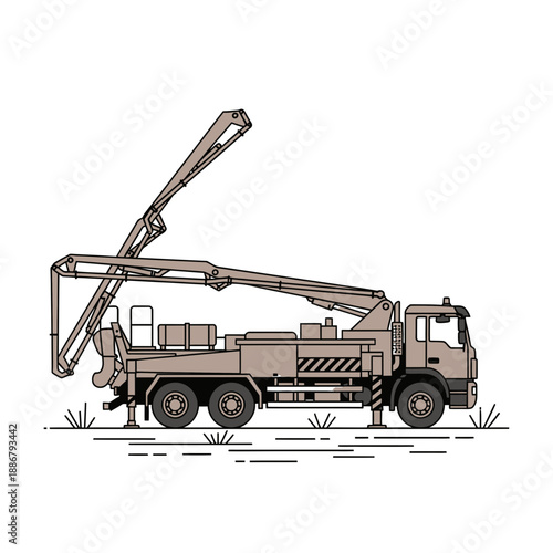Modern Industrial Concrete Pumping Vehicle Essential For Large Scale Building Projects