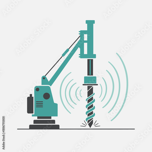 Modern Industrial Drilling Rig Executing Groundwork With Advanced Precision Technology