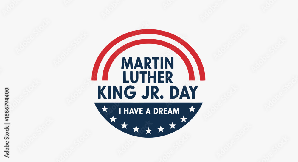 Obraz premium Martin Luther King Jr. Day graphic with the quote 