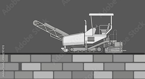 Modern Road Paving Equipment Performing Essential Infrastructure Construction Tasks