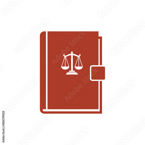 Legal Justice Code Book Icon for Law and Order