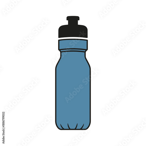 Simple illustration of a reusable sport water bottle