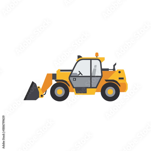 Modern Yellow Construction Loader For Earthmoving Projects And Industrial Building Sites