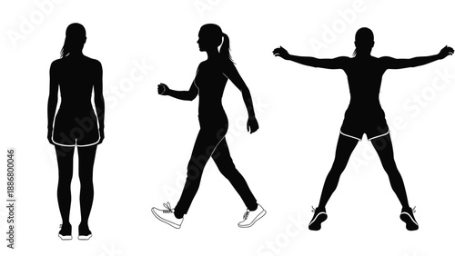 iverse Silhouettes of People Shopping with Baskets and Bags, Illustrating Consumerism, Retail, Grocery Store Activity, Buying, and Modern Commerce Concepts